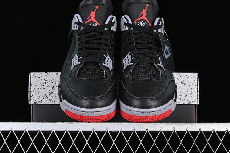 All categories Air Jordan Jordan series basketball shoes Air Jordan 4 foreign trade version Air Jordan 4 Retro "Bred Reimagined" AJ4 Joe 4 black red FV5029-006